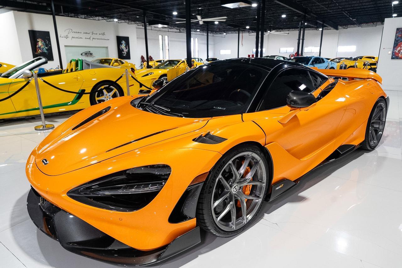 2021 McLaren 765LT MSO Papaya Spark paint, louvered fenders, HRE wheels, Ryft exhaust, Area 51 built engine AND MORE!!!