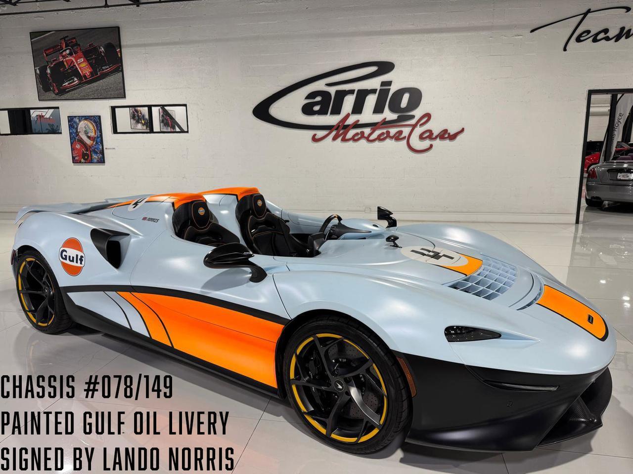 2021 McLaren Elva chassis #78/149, Gulf Oil livery, bespoke interior, Lando Norris signature AND MUCH MORE!!