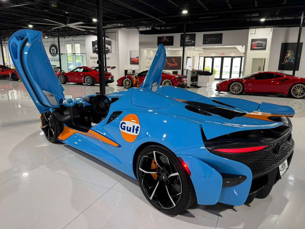 2021 McLaren Elva chassis #88/149 for the world, factory painted Gulf Racing livery Fort Lauderdale FL
