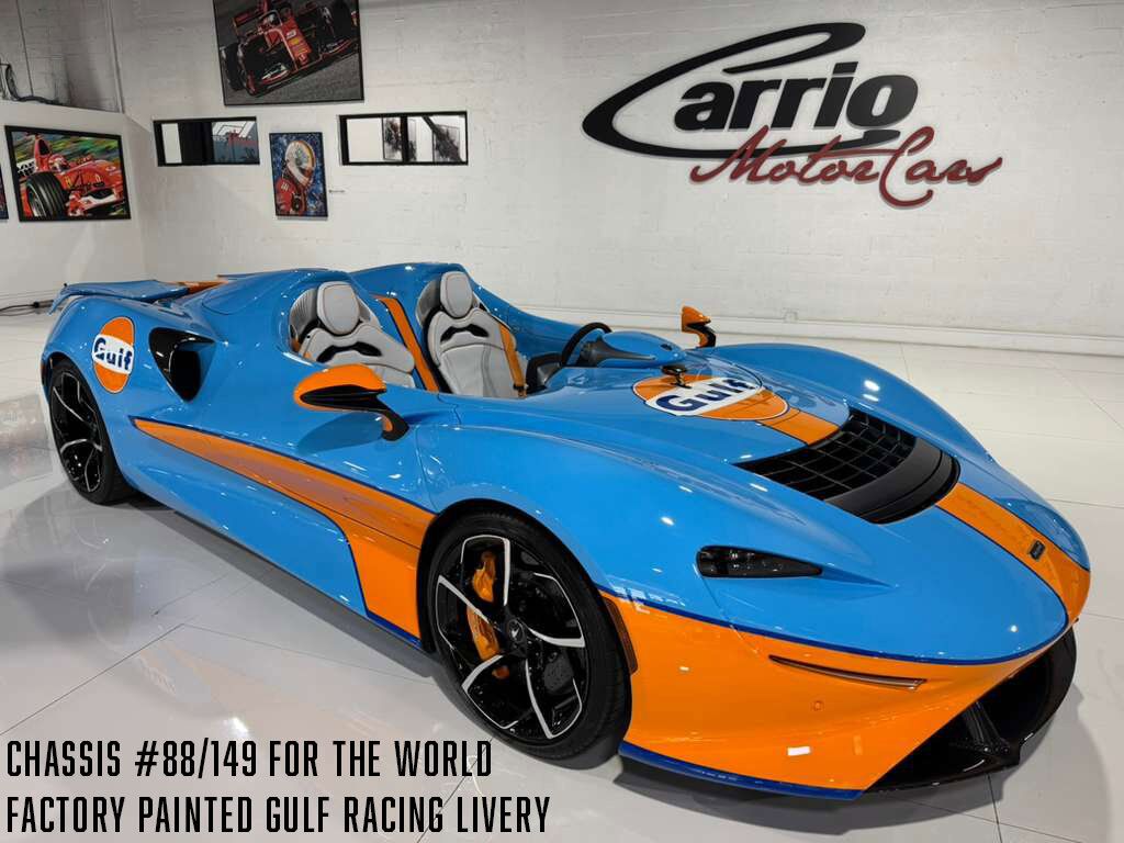 2021 McLaren Elva chassis #88/149 for the world, factory painted Gulf Racing livery Fort Lauderdale FL