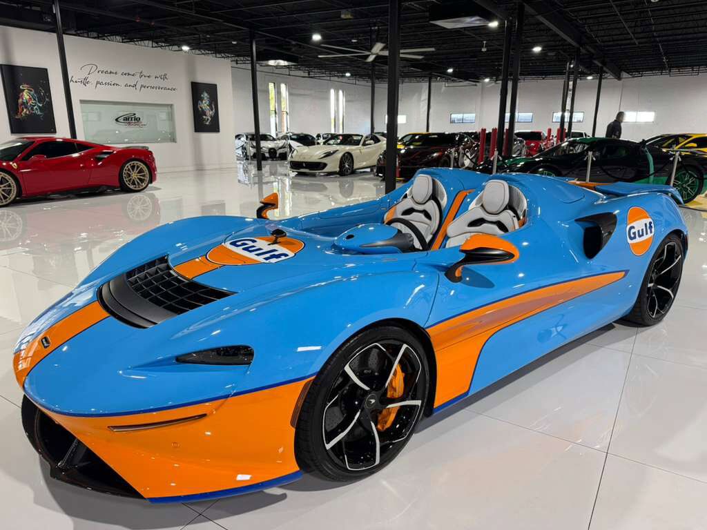 2021 McLaren Elva chassis #88/149 for the world, factory painted Gulf Racing livery Fort Lauderdale FL