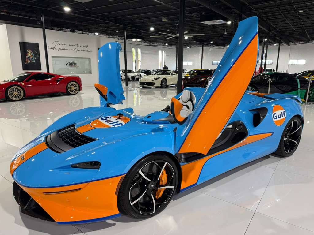 2021 McLaren Elva chassis #88/149 for the world, factory painted Gulf Racing livery Fort Lauderdale FL