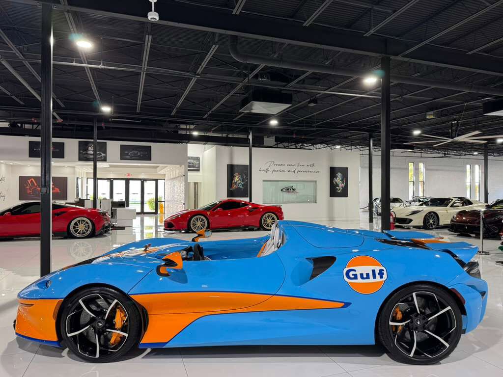 2021 McLaren Elva chassis #88/149 for the world, factory painted Gulf Racing livery Fort Lauderdale FL