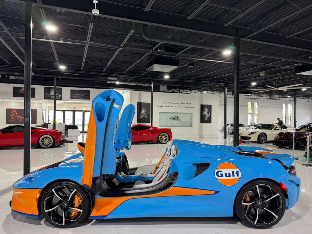 2021 McLaren Elva chassis #88/149 for the world, factory painted Gulf Racing livery Fort Lauderdale FL