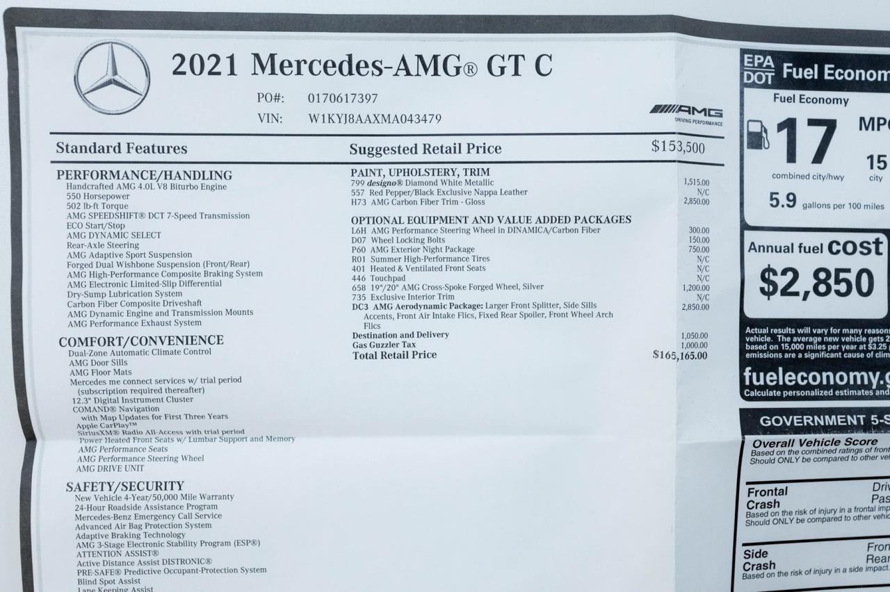 2021 Mercedes-Benz AMG GT C Marietta GA