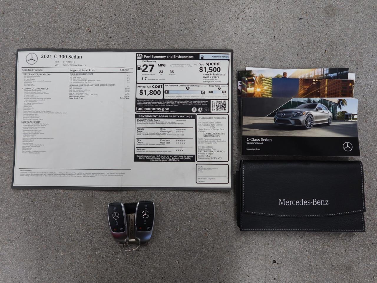 2021 Mercedes-Benz C300 Only 27k Miles 1-Owner CPO Warranty Scottsdale AZ