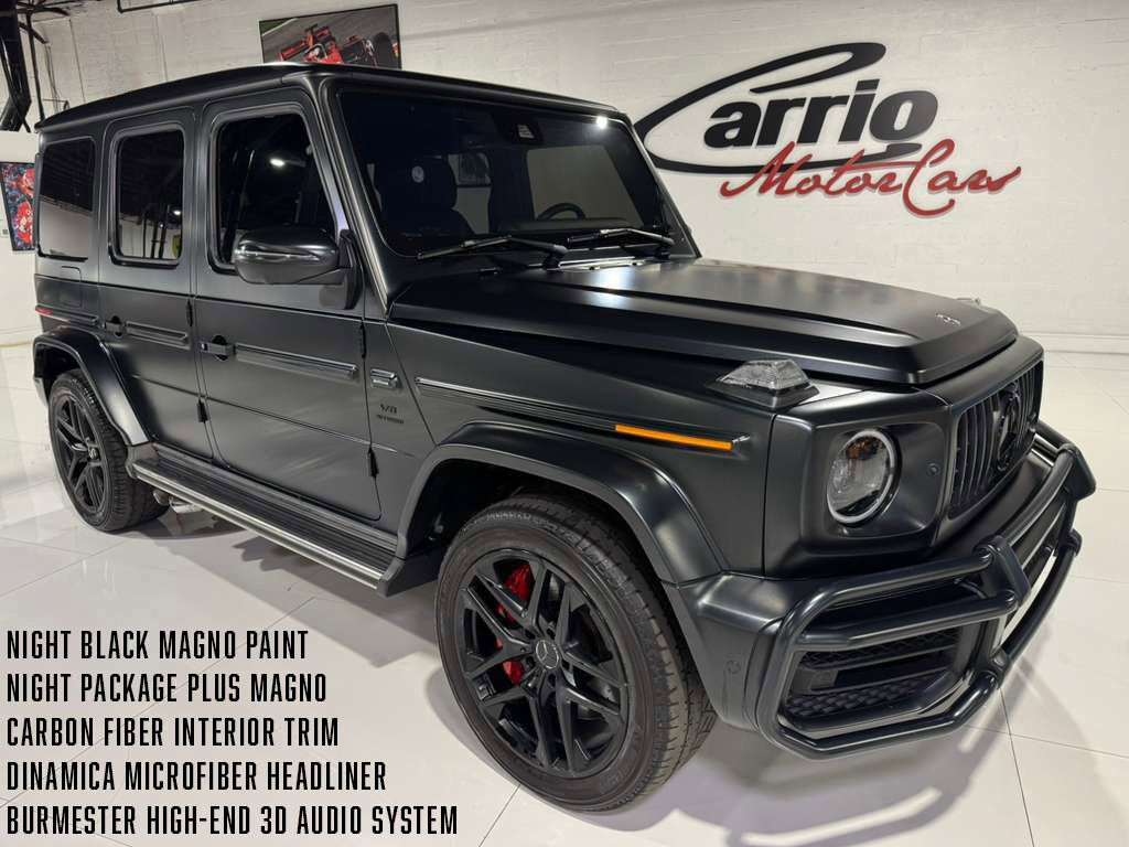 2021 Mercedes-Benz G-Class AMG G 63 Night Black Magno paint,interior carbon trim,dinamica headliner,Burmester High-End & MORE!!