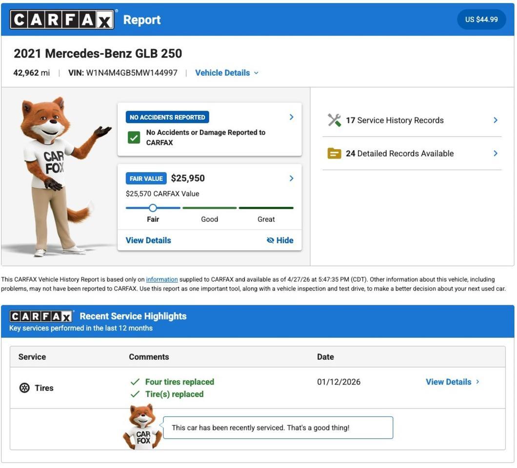 2021 Mercedes-Benz GLB 250 Premium Package CPO Warranty Denim Blue Metallic Scottsdale AZ