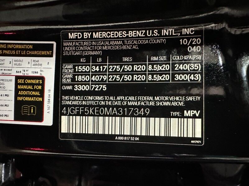 2021 Mercedes-Benz GLS 450 AWD 3rd Row GPS Nav Camera Digital Screen FREE WARRANTY Arlington TX