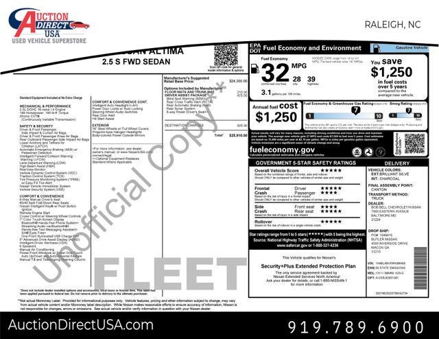 2021 Nissan Altima 2.5 S Raleigh NC