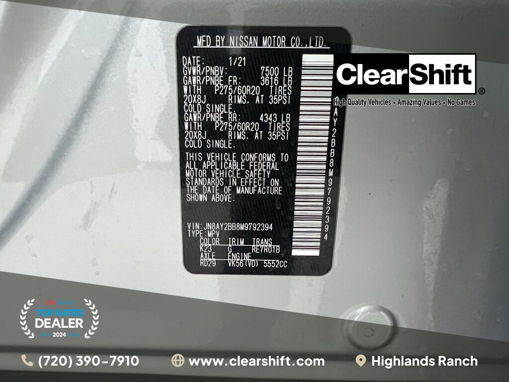2021 Nissan Armada SL Highlands Ranch CO