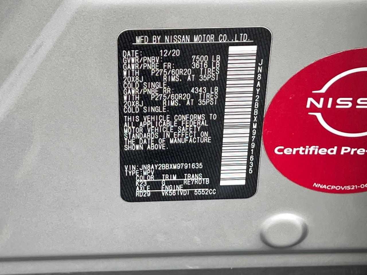 2021 Nissan Armada SL Hagerstown MD