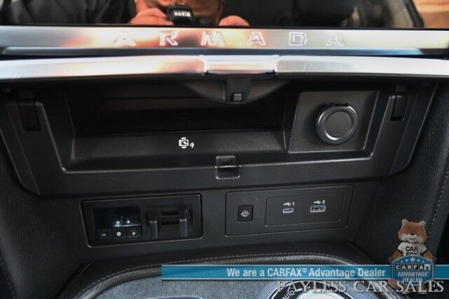 2021 Nissan Armada SV / AWD / AutoStart / 5.6L V8 / Power & Heated Leather Seats / Navigation / Lane Departure & Blind Spot Alert / Apple CarPlay & Android Auto / Adaptive Cruise / Keyless Entry & Start / 3rd Row / Seats 8 Anchorage AK