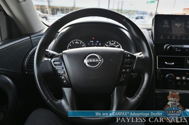 2021 Nissan Armada SV / AWD / AutoStart / 5.6L V8 / Power & Heated Leather Seats / Navigation / Lane Departure & Blind Spot Alert / Apple CarPlay & Android Auto / Adaptive Cruise / Keyless Entry & Start / 3rd Row / Seats 8 Anchorage AK