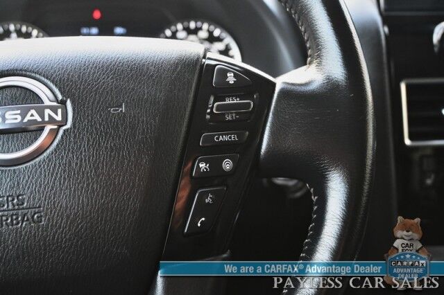 2021 Nissan Armada SV / AWD / AutoStart / 5.6L V8 / Power & Heated Leather Seats / Navigation / Lane Departure & Blind Spot Alert / Apple CarPlay & Android Auto / Adaptive Cruise / Keyless Entry & Start / 3rd Row / Seats 8 Anchorage AK