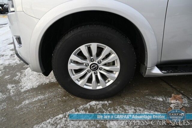 2021 Nissan Armada SV / AWD / AutoStart / 5.6L V8 / Power & Heated Leather Seats / Navigation / Lane Departure & Blind Spot Alert / Apple CarPlay & Android Auto / Adaptive Cruise / Keyless Entry & Start / 3rd Row / Seats 8 Anchorage AK