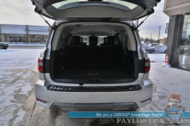 2021 Nissan Armada SV / AWD / AutoStart / 5.6L V8 / Power & Heated Leather Seats / Navigation / Lane Departure & Blind Spot Alert / Apple CarPlay & Android Auto / Adaptive Cruise / Keyless Entry & Start / 3rd Row / Seats 8 Anchorage AK