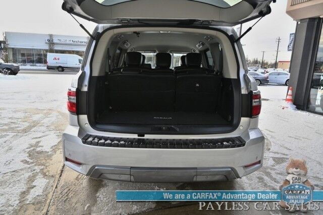 2021 Nissan Armada SV / AWD / AutoStart / 5.6L V8 / Power & Heated Leather Seats / Navigation / Lane Departure & Blind Spot Alert / Apple CarPlay & Android Auto / Adaptive Cruise / Keyless Entry & Start / 3rd Row / Seats 8 Anchorage AK