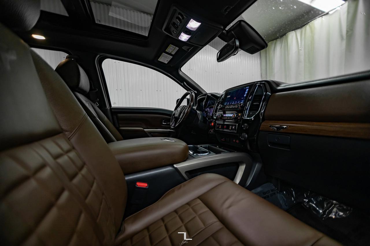 2021 Nissan Titan 4x4 Crew Cab Platinum Reserve Leather Roof Nav Red Deer AB