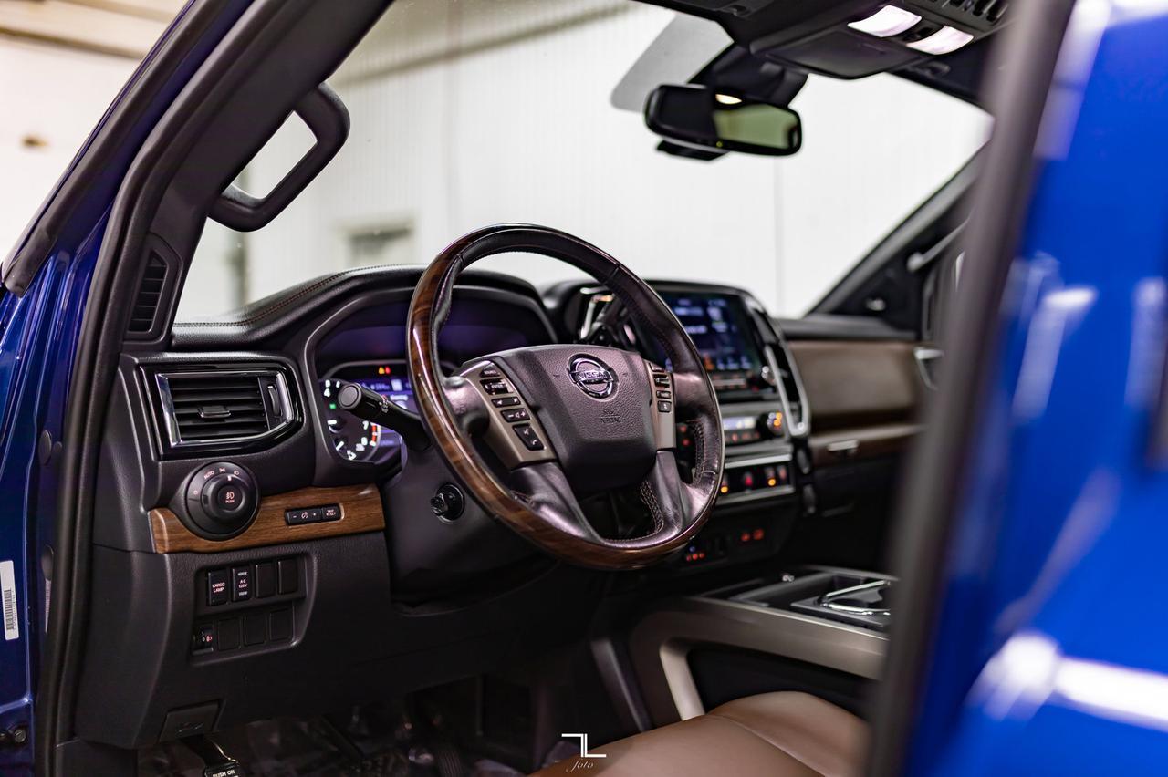 2021 Nissan Titan 4x4 Crew Cab Platinum Reserve Leather Roof Nav Red Deer AB
