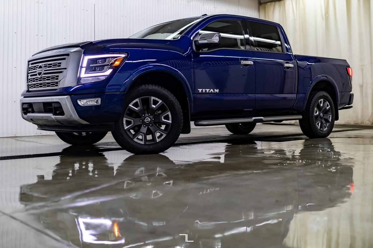 2021 Nissan Titan 4x4 Crew Cab Platinum Reserve Leather Roof Nav Red Deer AB