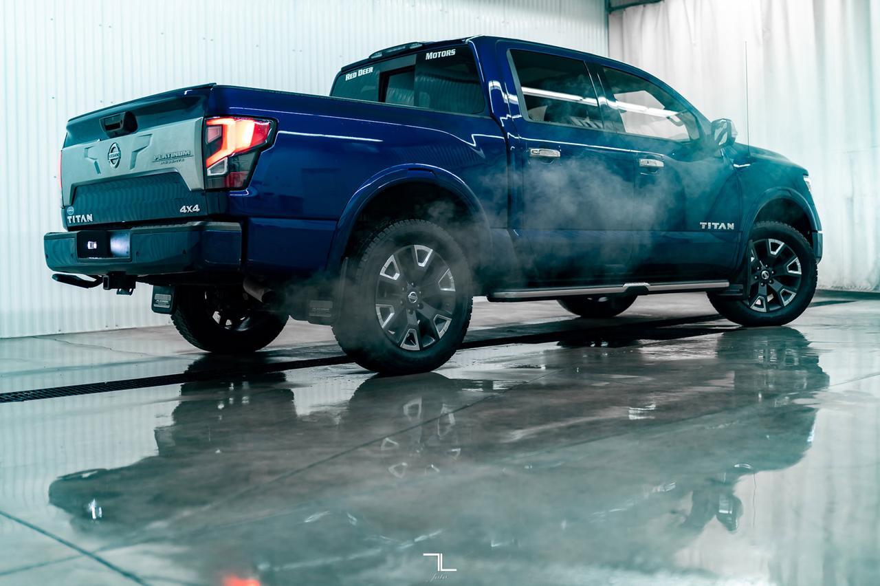 2021 Nissan Titan 4x4 Crew Cab Platinum Reserve Leather Roof Nav Red Deer AB