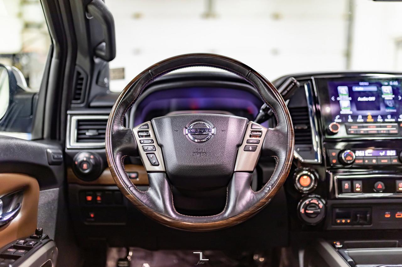 2021 Nissan Titan 4x4 Crew Cab Platinum Reserve Leather Roof Nav Red Deer AB