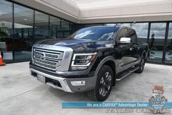 2021_Nissan_Titan_Platinum Reserve / 4X4 / Crew Cab / Auto Start / Heated & Vented Leather Seats / Heated Steering Wheel / Navigation / Fender Speakers / Panoramic Sunroof / Adaptive Cruise / Blind Spot Alert / Tow Pkg / 1 Owner_ Anchorage AK
