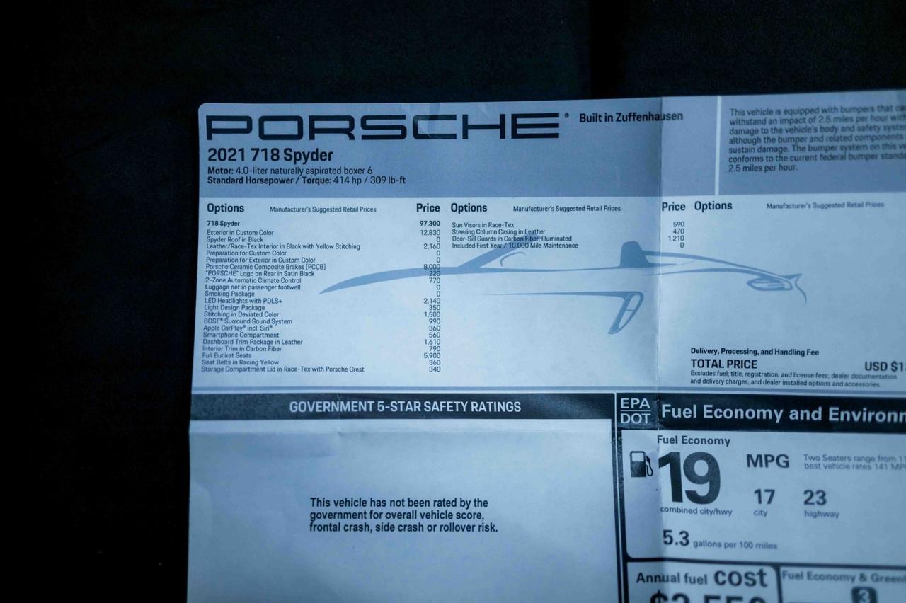 2021 Porsche 718 Spyder