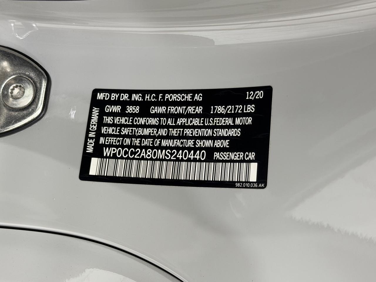 2021 Porsche 718 Spyder Newark DE