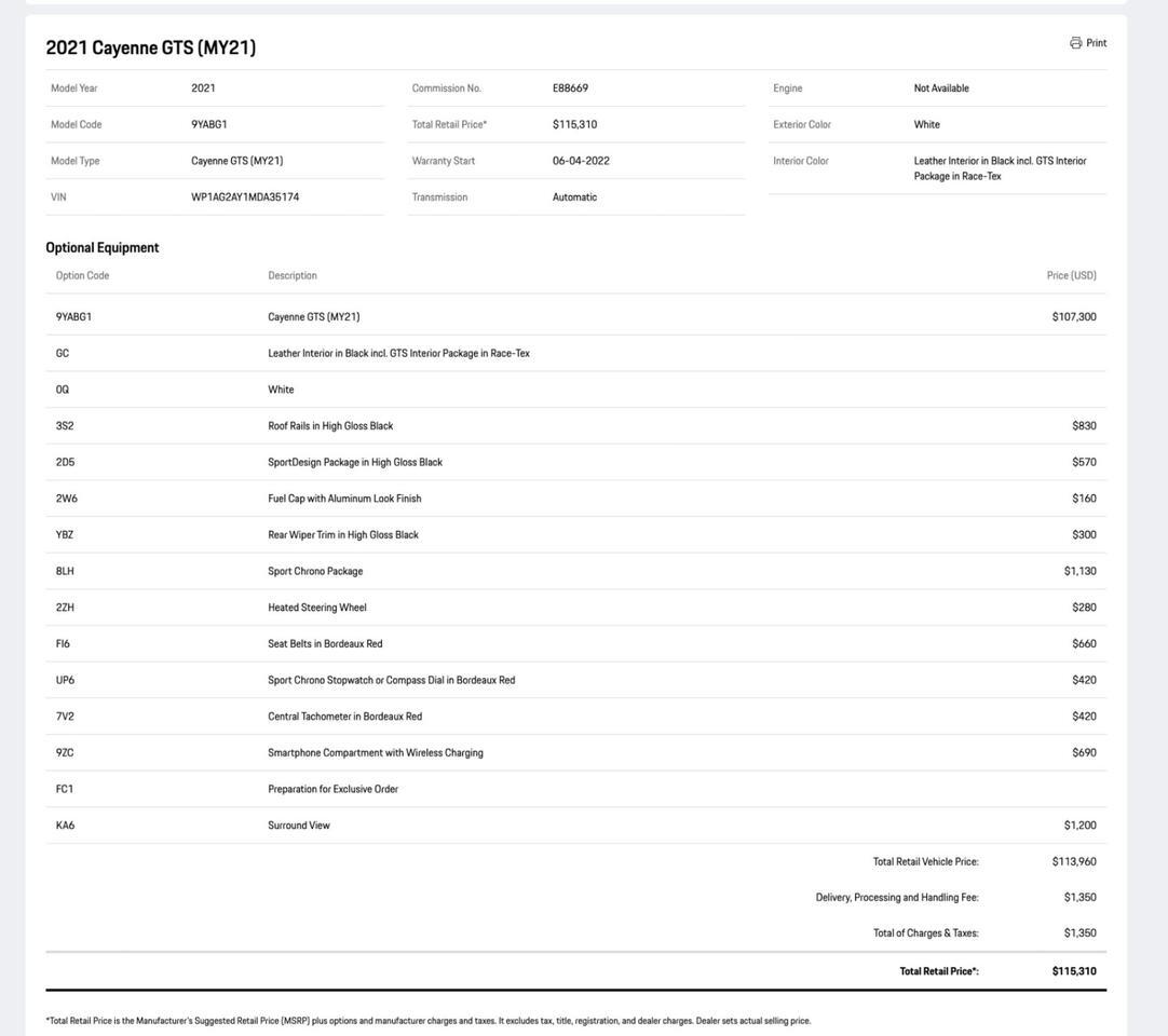 2021 Porsche Cayenne GTS Pompano Beach FL