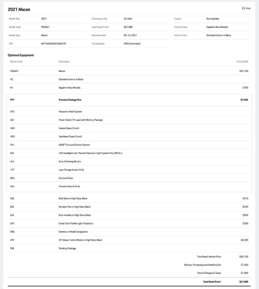 2021 Porsche Macan Pompano Beach FL