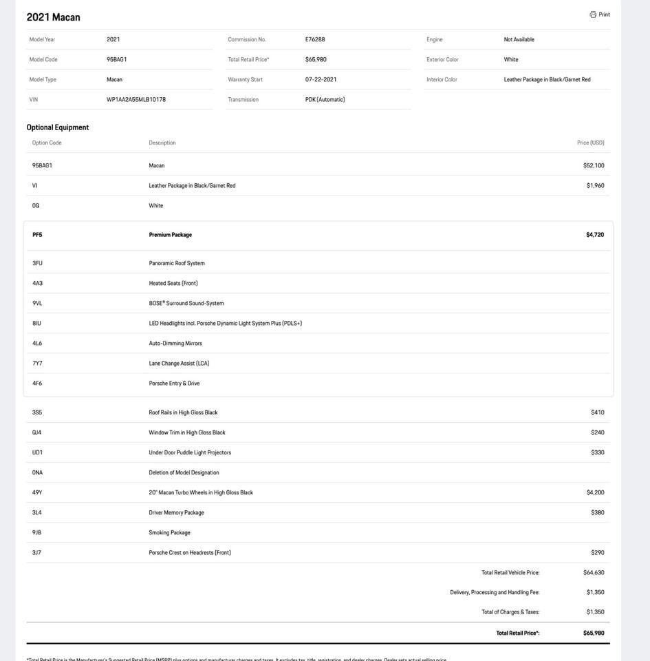 2021 Porsche Macan Pompano Beach FL