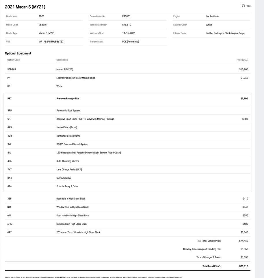 2021 Porsche Macan S Pompano Beach FL