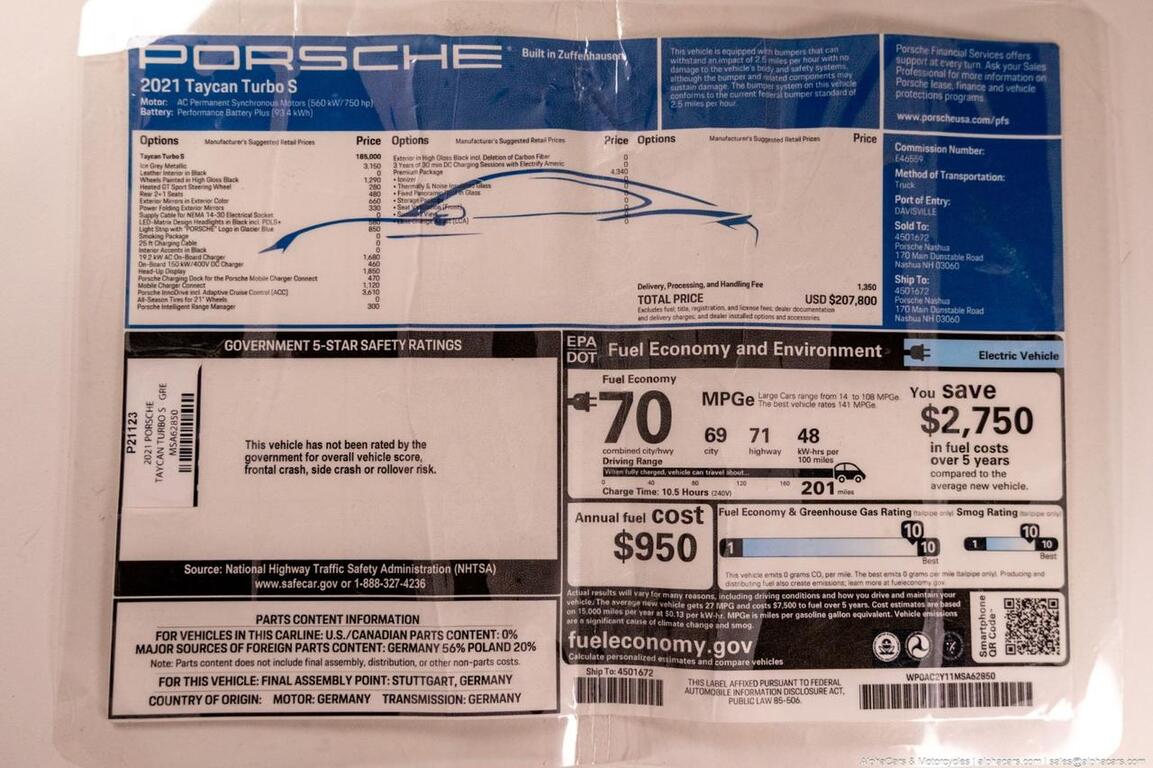 2021 Porsche Taycan Turbo S Boston MA