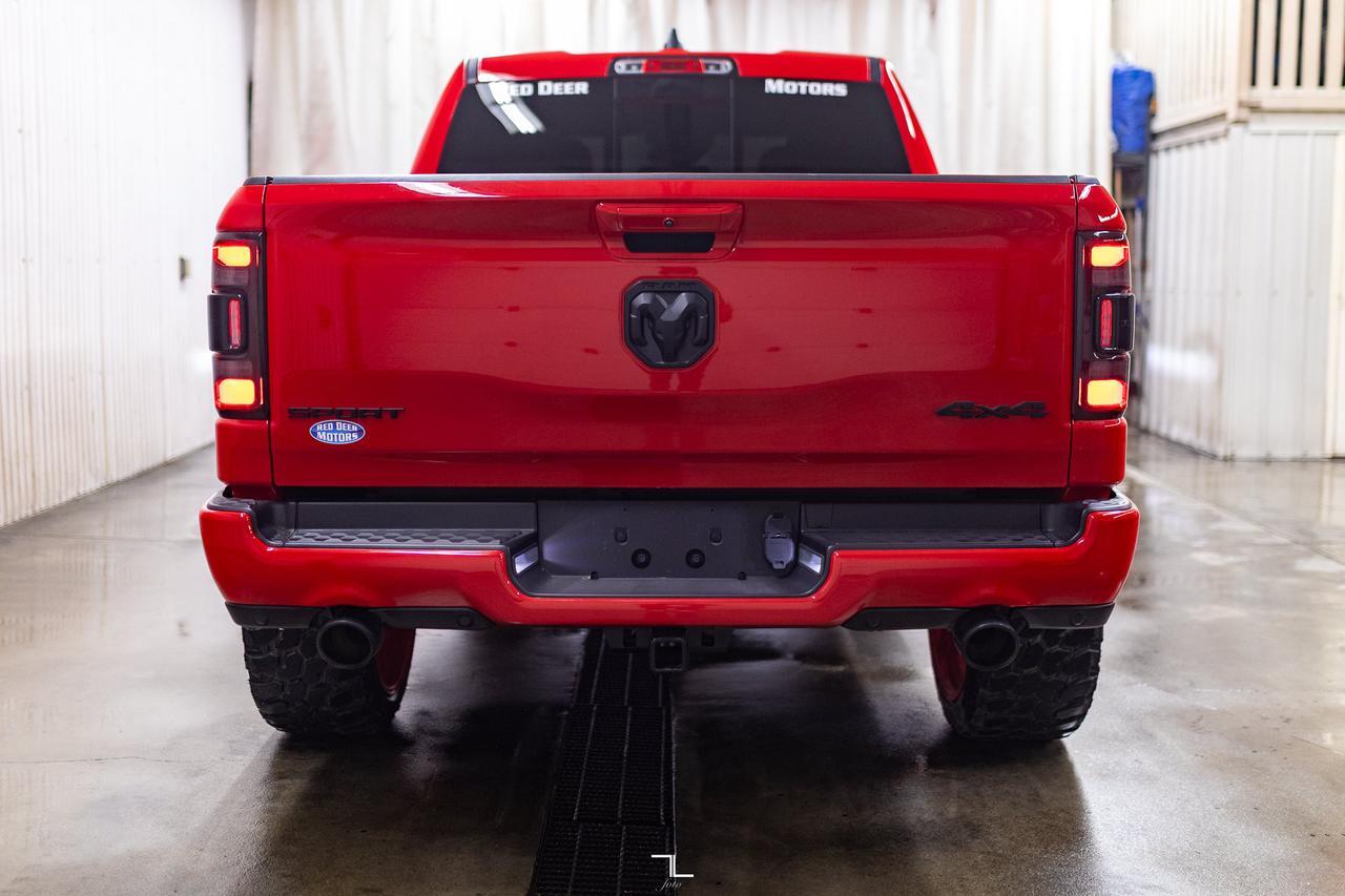 2021 Ram 1500 4x4 Crew Cab Sport Leather Nav BCam Level Kit Red Deer AB
