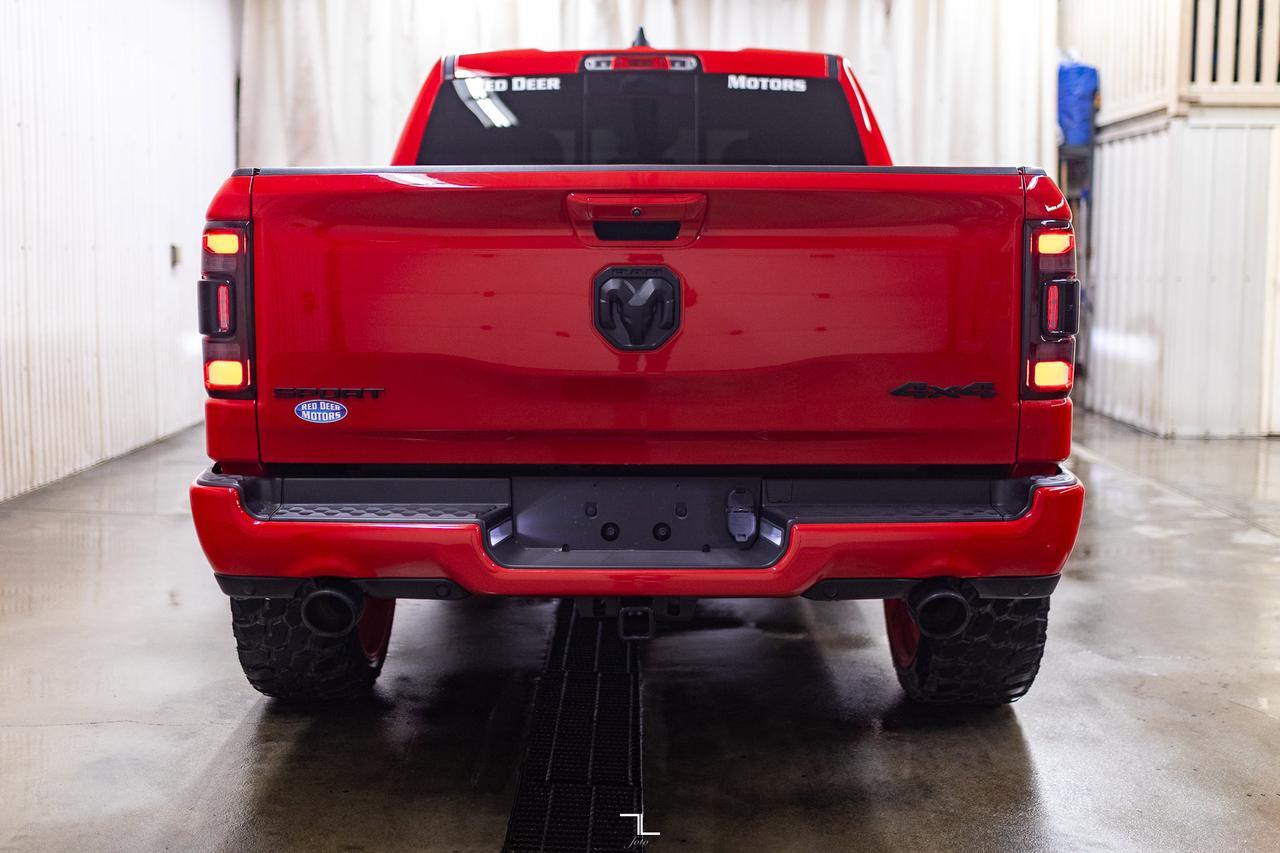 2021 Ram 1500 4x4 Crew Cab Sport Leather Nav BCam Level Kit Red Deer AB
