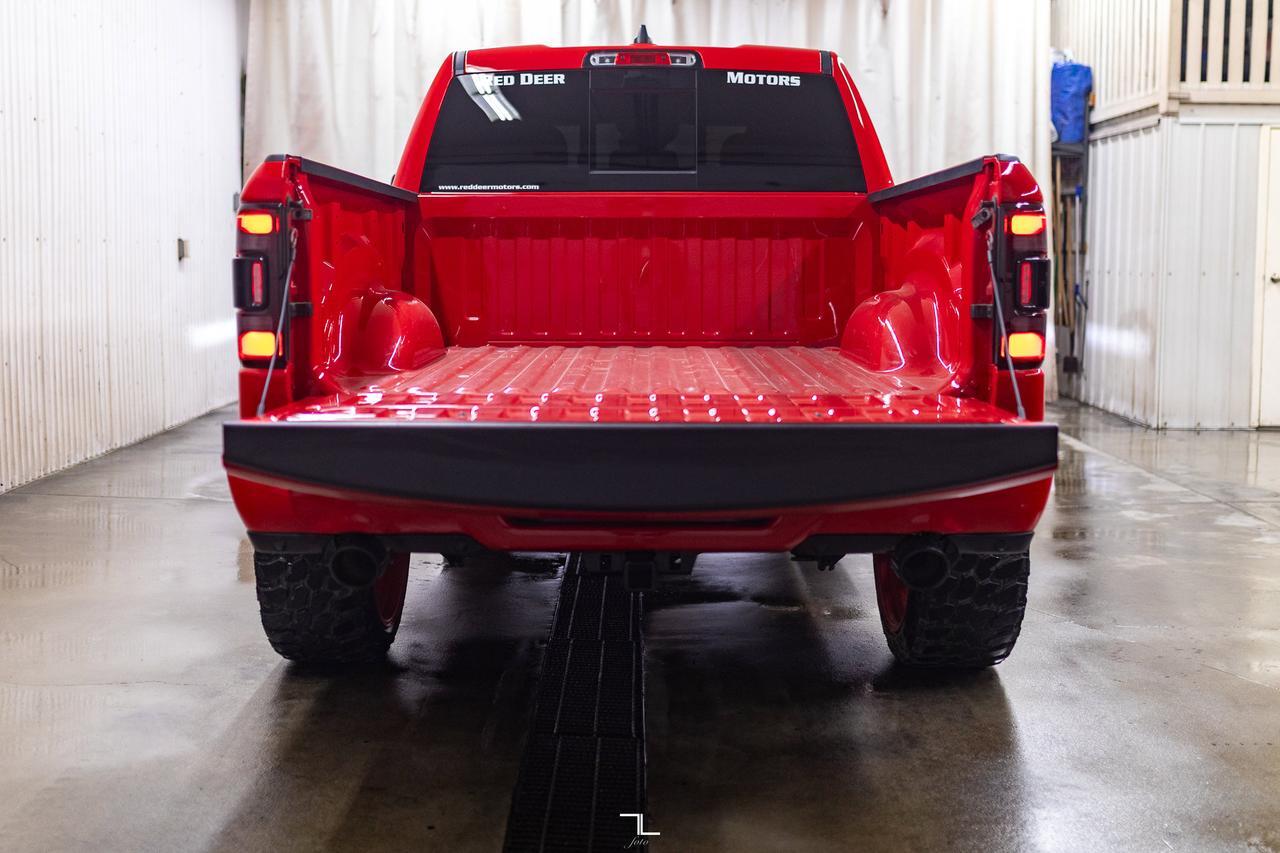 2021 Ram 1500 4x4 Crew Cab Sport Leather Nav BCam Level Kit Red Deer AB