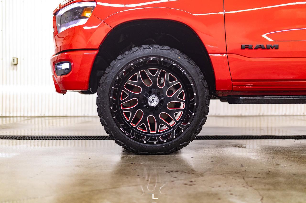 2021 Ram 1500 4x4 Crew Cab Sport Leather Nav BCam Level Kit Red Deer AB