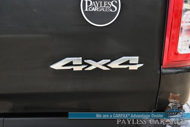 2021 Ram 1500 Big Horn / 4X4 / Crew Cab / 5.7L V8 HEMI / Sport Appearance Pkg / Heated Cloth Seats & Steering Wheel / Auto Start / Lane Departure & Collision Alert / Apple CarPlay & Android Auto / Tonneau Cover / Tow Pkg / 1-Owner Anchorage AK