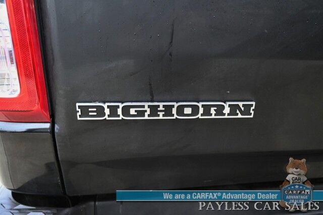 2021 Ram 1500 Big Horn / 4X4 / Crew Cab / 5.7L V8 HEMI / Sport Appearance Pkg / Heated Cloth Seats & Steering Wheel / Auto Start / Lane Departure & Collision Alert / Apple CarPlay & Android Auto / Tonneau Cover / Tow Pkg / 1-Owner Anchorage AK
