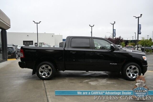 2021 Ram 1500 Big Horn / 4X4 / Crew Cab / 5.7L V8 HEMI / Sport Appearance Pkg / Heated Cloth Seats & Steering Wheel / Auto Start / Lane Departure & Collision Alert / Apple CarPlay & Android Auto / Tonneau Cover / Tow Pkg / 1-Owner Anchorage AK