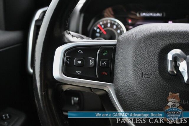 2021 Ram 1500 Big Horn / 4X4 / Crew Cab / 5.7L V8 HEMI / Sport Appearance Pkg / Heated Cloth Seats & Steering Wheel / Auto Start / Lane Departure & Collision Alert / Apple CarPlay & Android Auto / Tonneau Cover / Tow Pkg / 1-Owner Anchorage AK