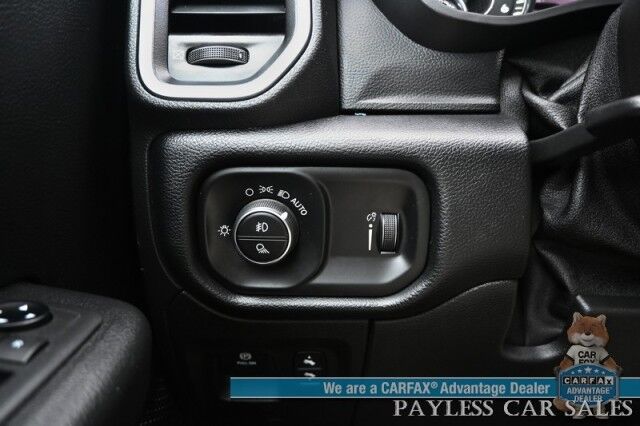 2021 Ram 1500 Big Horn / 4X4 / Crew Cab / 5.7L V8 HEMI / Sport Appearance Pkg / Heated Cloth Seats & Steering Wheel / Auto Start / Lane Departure & Collision Alert / Apple CarPlay & Android Auto / Tonneau Cover / Tow Pkg / 1-Owner Anchorage AK