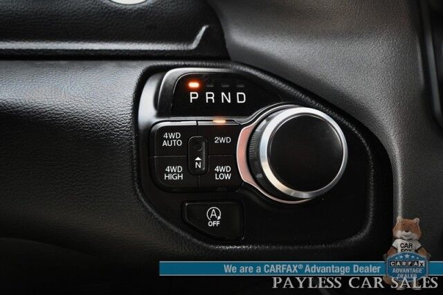 2021 Ram 1500 Big Horn / 4X4 / Crew Cab / 5.7L V8 HEMI / Sport Appearance Pkg / Heated Cloth Seats & Steering Wheel / Auto Start / Lane Departure & Collision Alert / Apple CarPlay & Android Auto / Tonneau Cover / Tow Pkg / 1-Owner Anchorage AK
