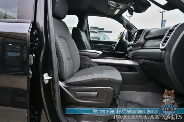 2021 Ram 1500 Big Horn / 4X4 / Crew Cab / 5.7L V8 HEMI / Sport Appearance Pkg / Heated Cloth Seats & Steering Wheel / Auto Start / Lane Departure & Collision Alert / Apple CarPlay & Android Auto / Tonneau Cover / Tow Pkg / 1-Owner Anchorage AK