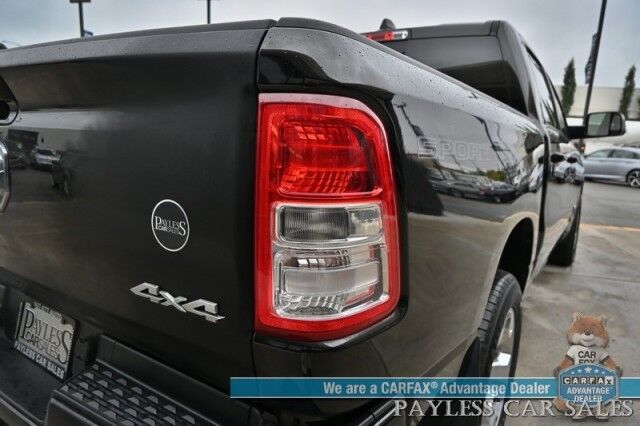2021 Ram 1500 Big Horn / 4X4 / Crew Cab / 5.7L V8 HEMI / Sport Appearance Pkg / Heated Cloth Seats & Steering Wheel / Auto Start / Lane Departure & Collision Alert / Apple CarPlay & Android Auto / Tonneau Cover / Tow Pkg / 1-Owner Anchorage AK