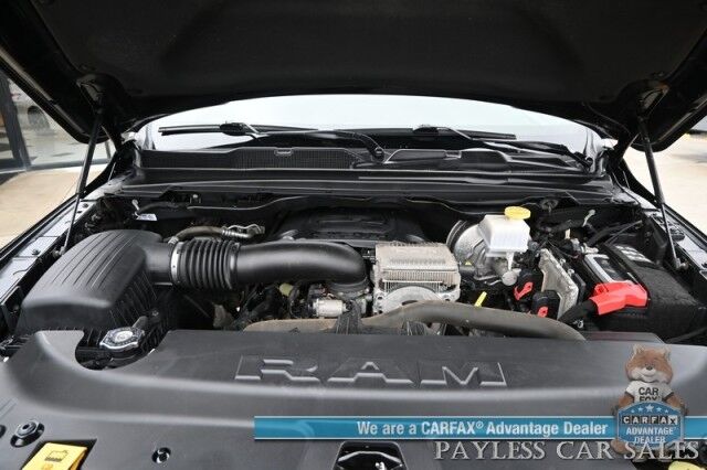 2021 Ram 1500 Big Horn / 4X4 / Crew Cab / 5.7L V8 HEMI / Sport Appearance Pkg / Heated Cloth Seats & Steering Wheel / Auto Start / Lane Departure & Collision Alert / Apple CarPlay & Android Auto / Tonneau Cover / Tow Pkg / 1-Owner Anchorage AK
