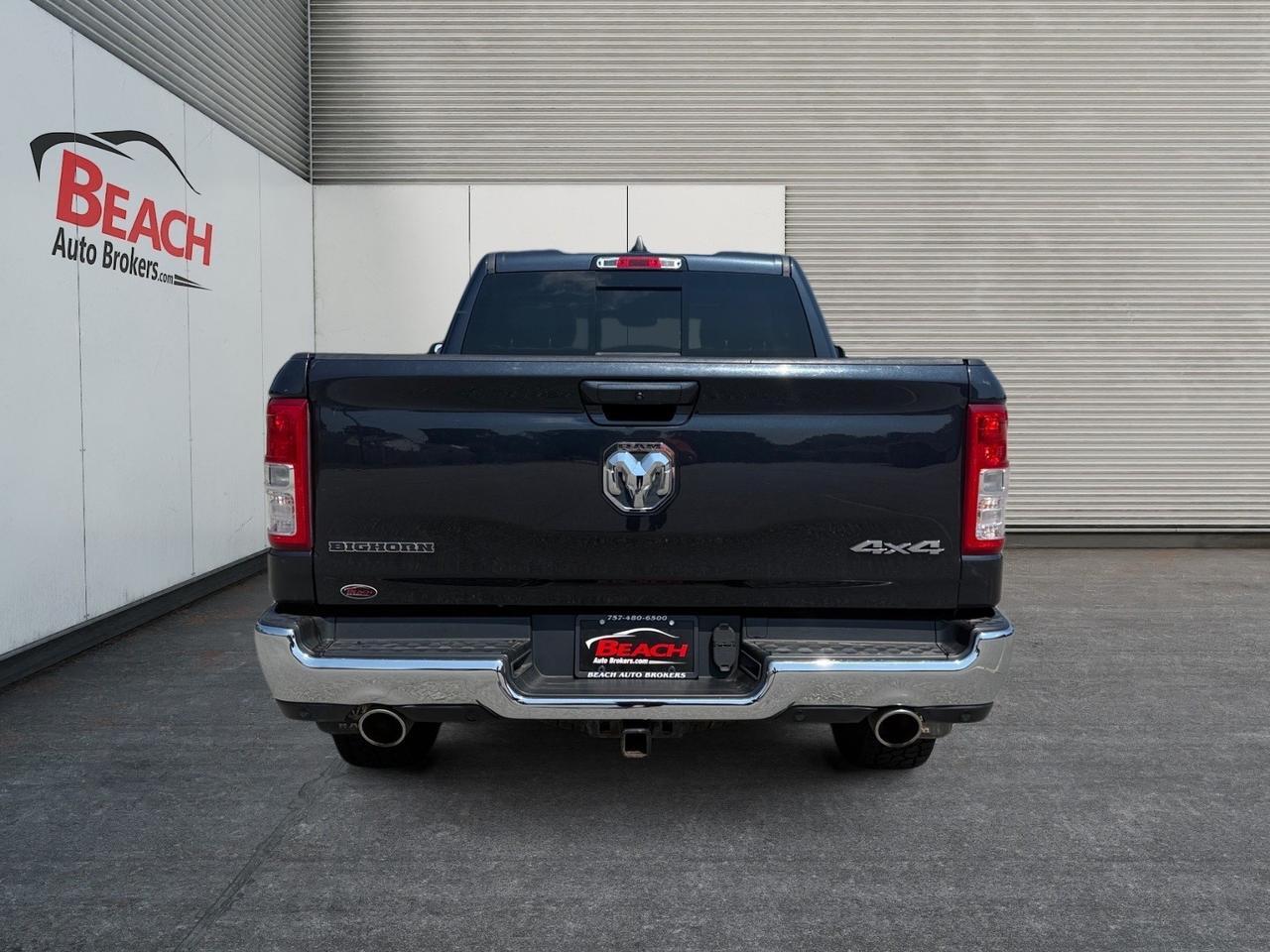 2021 Ram 1500 Big Horn, APPLE CARPLAY/ANDROID AUTO, HEATED SEATS, HEATED STEERING WHEEL, BACKUP CAMERA, UNIVERSAL GARAGE DOOR OPENER, TOW PACKAGE, TOW HOOKS, POWER FOLDING MIRRORS, POWER SLIDING REAR WINDOW, TRUCKS THIS CLEAN DON'T LAST LONG! Norfolk VA
