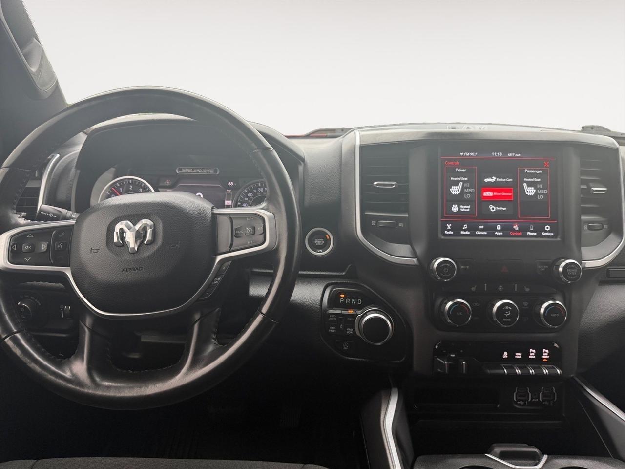 2021 Ram 1500 Big Horn, HEATED SEATS, HEATED STEERING WHEEL, APPLE CARPLAY/ANDROID AUTO, POWER SLIDING REAR WINDOW, POWER FOLDING MIRRORS, REMOTE START, BLUETOOTH, BED LINER, TOW PACKAGE, POWER ADJUSTABLE PEDALS, CLEAN CARFAX!
